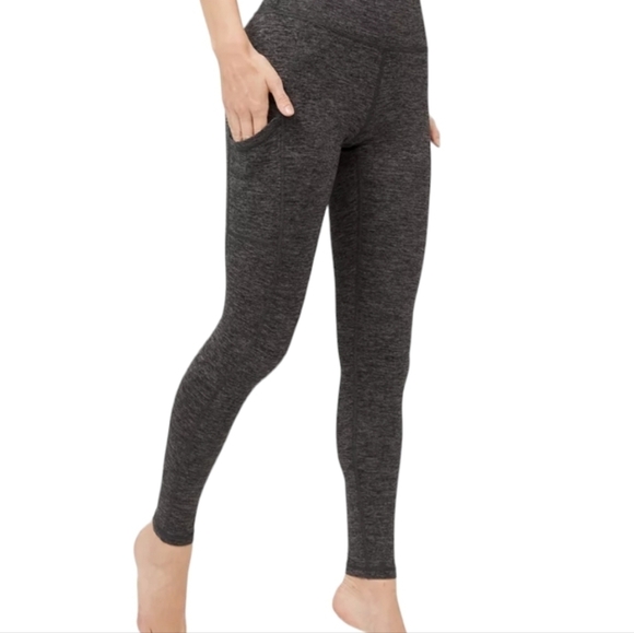 Women's Aerie High Rise Tummy Control Dark Grey/black Leggings S with pockets - Picture 1 of 6
